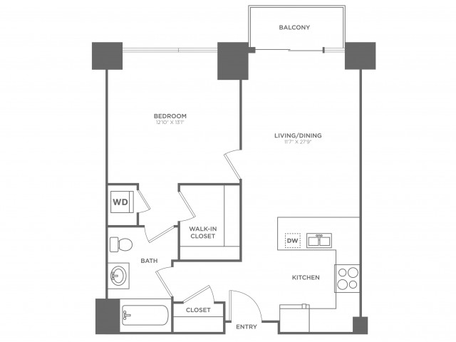 1 bed, 1 bath apartment for rent at 22 Water St Unit 1A, East Cambridge